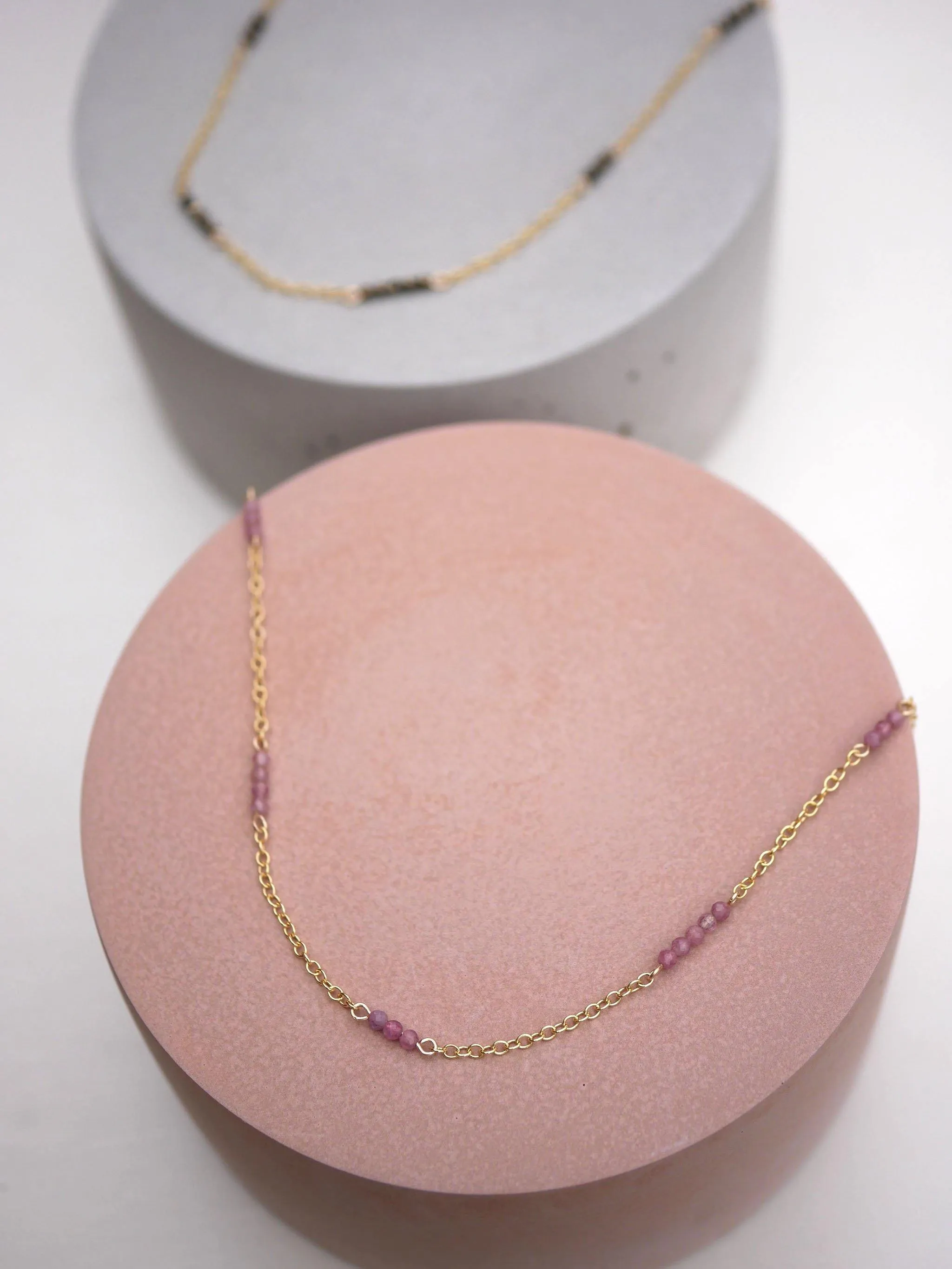 Beaded Tourmaline Layering Chain