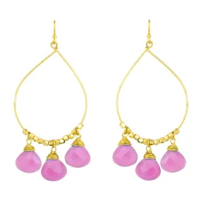 Bella Pink Jade Earrings