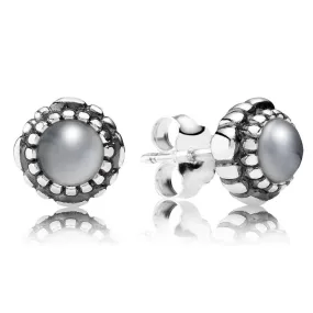 Birthday Blooms June Grey Moonstone Earrings - 290543MSG