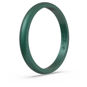 Birthstone Classic Halo Silicone Ring - Emerald