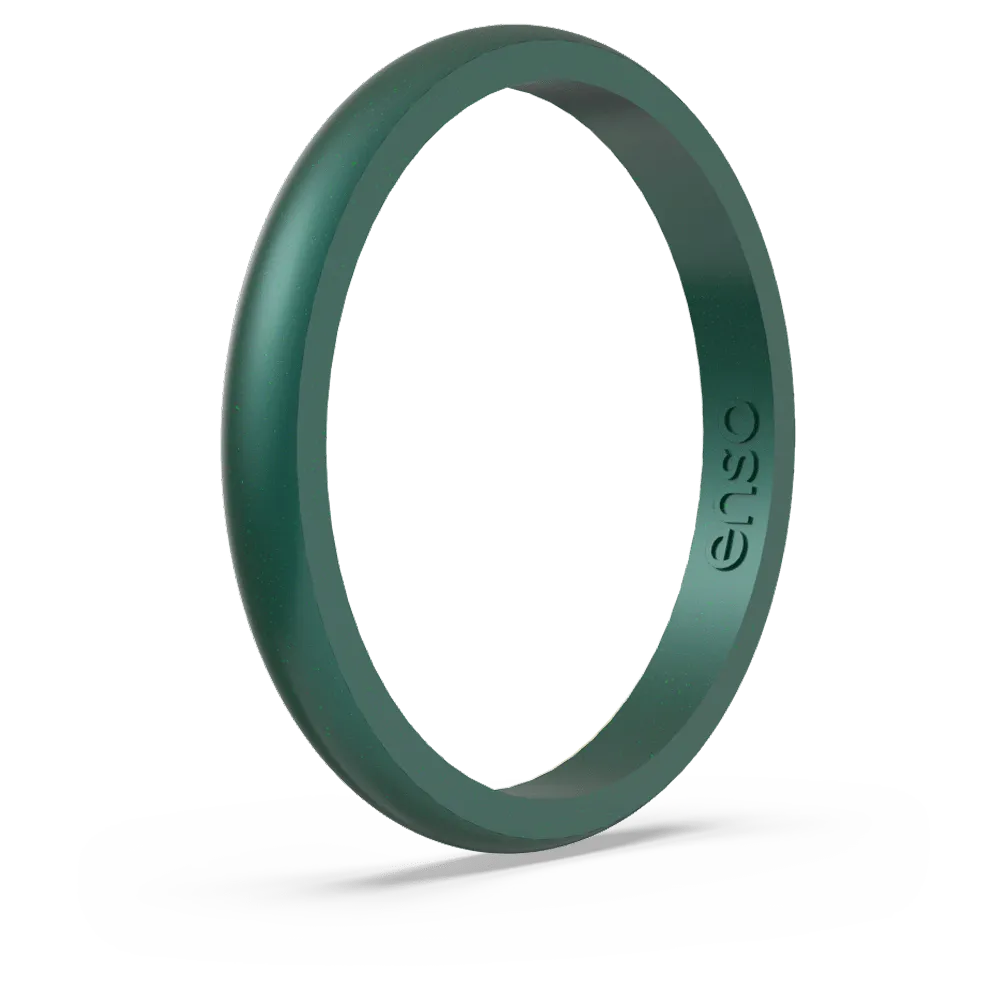 Birthstone Classic Halo Silicone Ring - Emerald