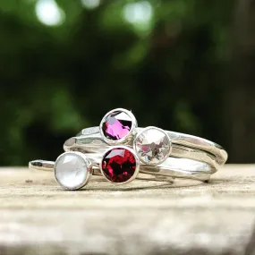 Birthstone Stacking Rings