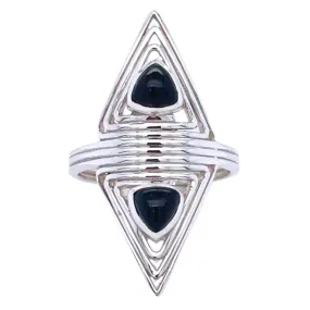 Black Tourmaline Cleopatra Ring