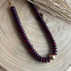 Blair Merlot Beaded Necklace