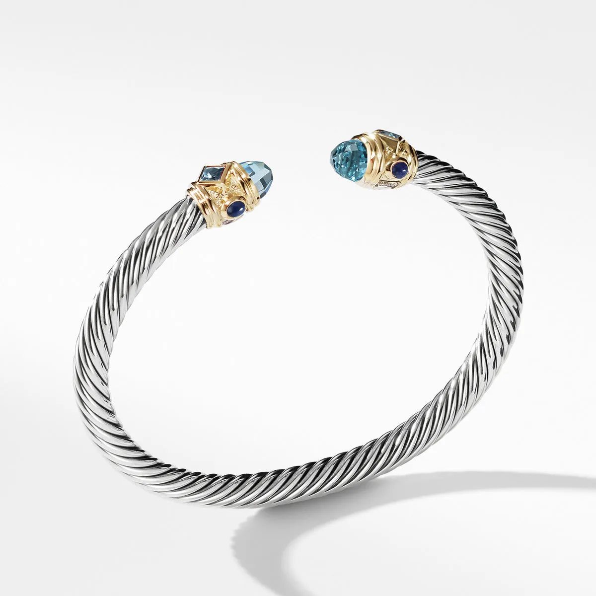 Bracelet with Blue Topaz, Lapis Lazuli and 14K Gold