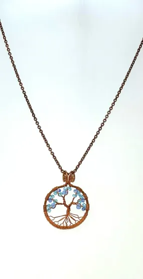 Brass Wire Tree Necklace