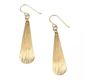 Bronze Bark Long Teardrop Earrings