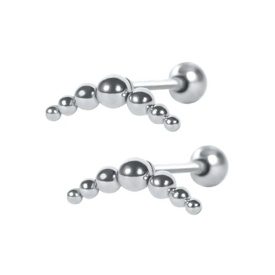 Bubble Barbell Earring Barbell Ball Back Earrings Sleeper Earrings