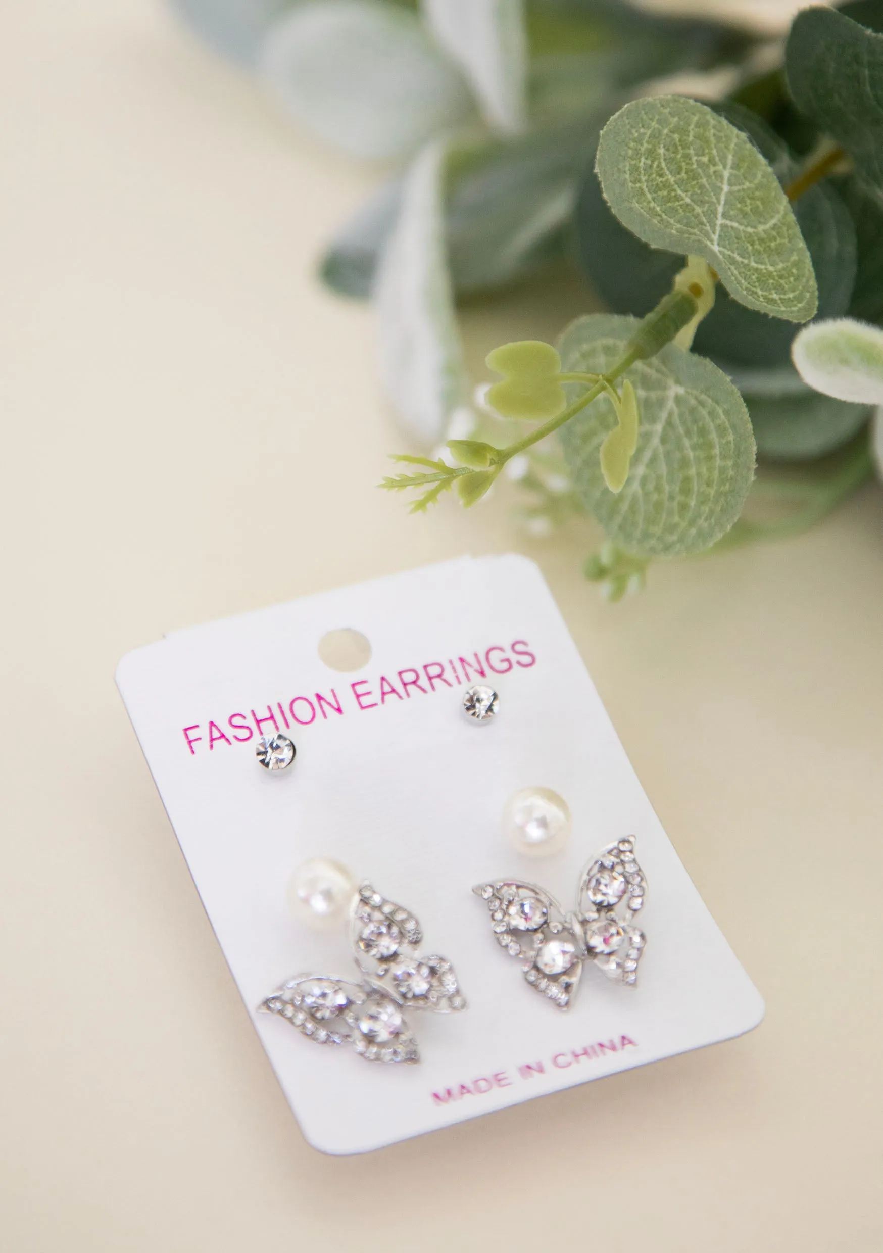 Butterfly Earrings Set