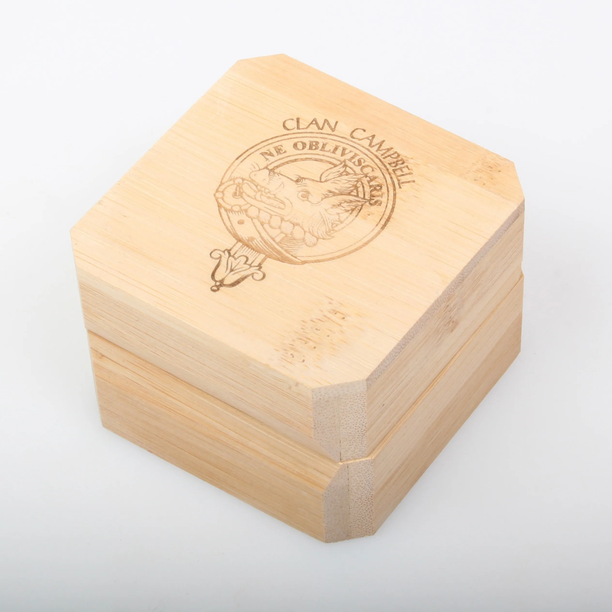 Campbell Clan Crest Wooden Ring Box