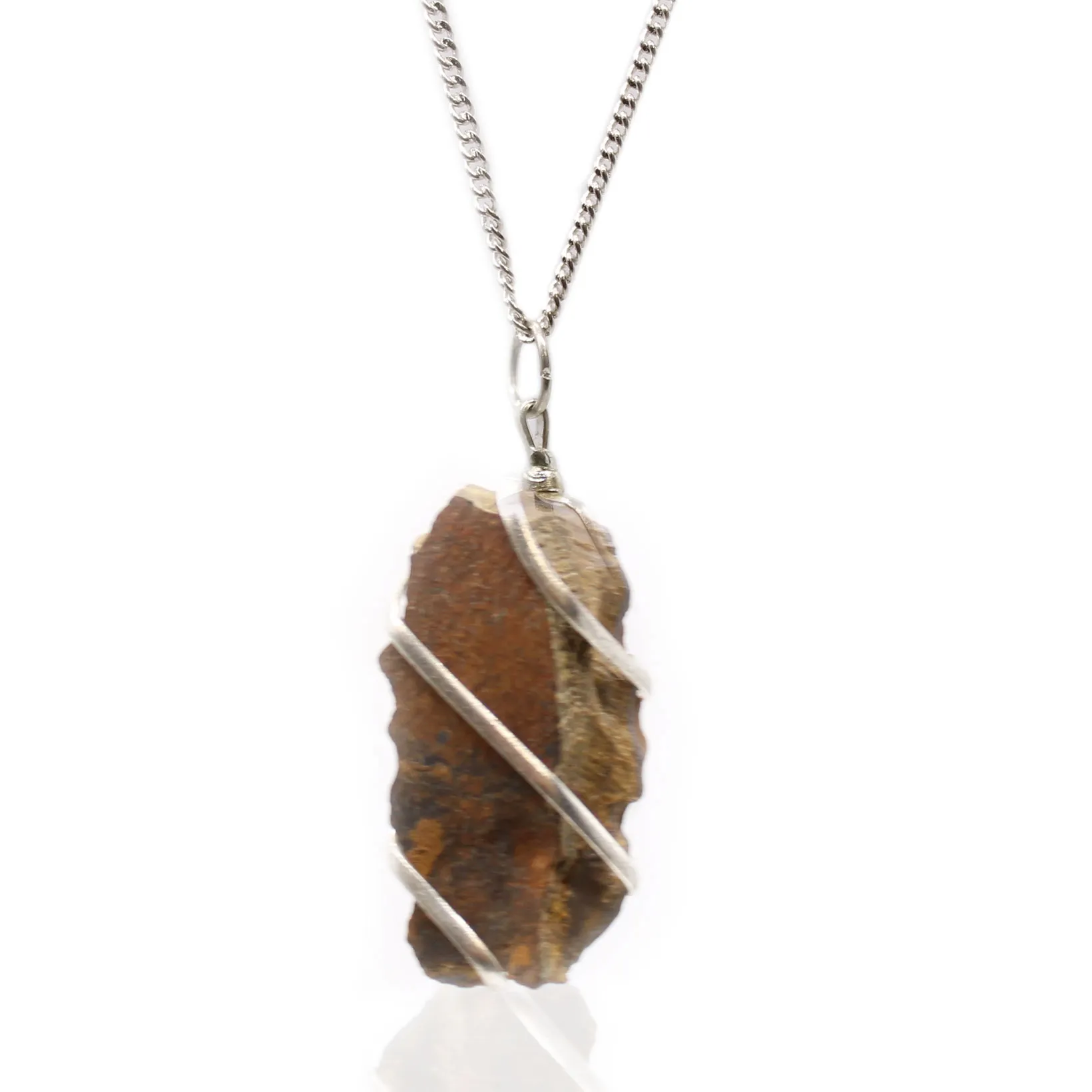 Cascade Wrapped Gemstone Necklace - Rough Tiger Eye: Natural Elegance & Courage