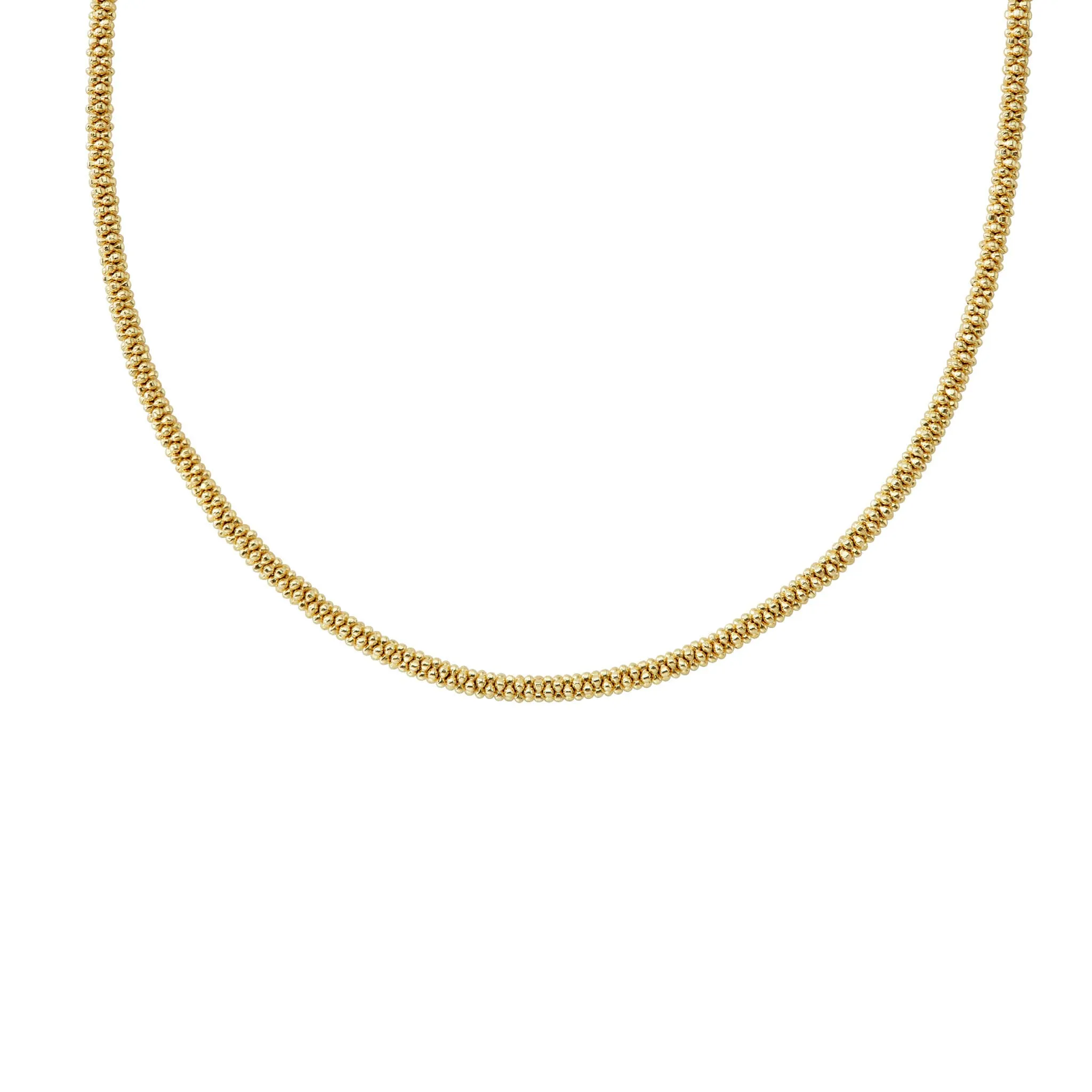 Caviar Gold 18K Gold Caviar Necklace 3mm