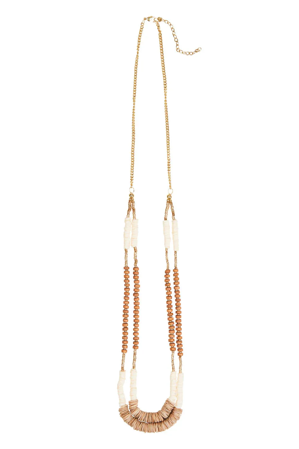 Cay Necklace - Tan/Brass