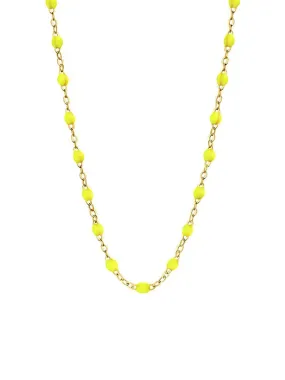 Classic Gigi Lime Yellow Gold Necklace