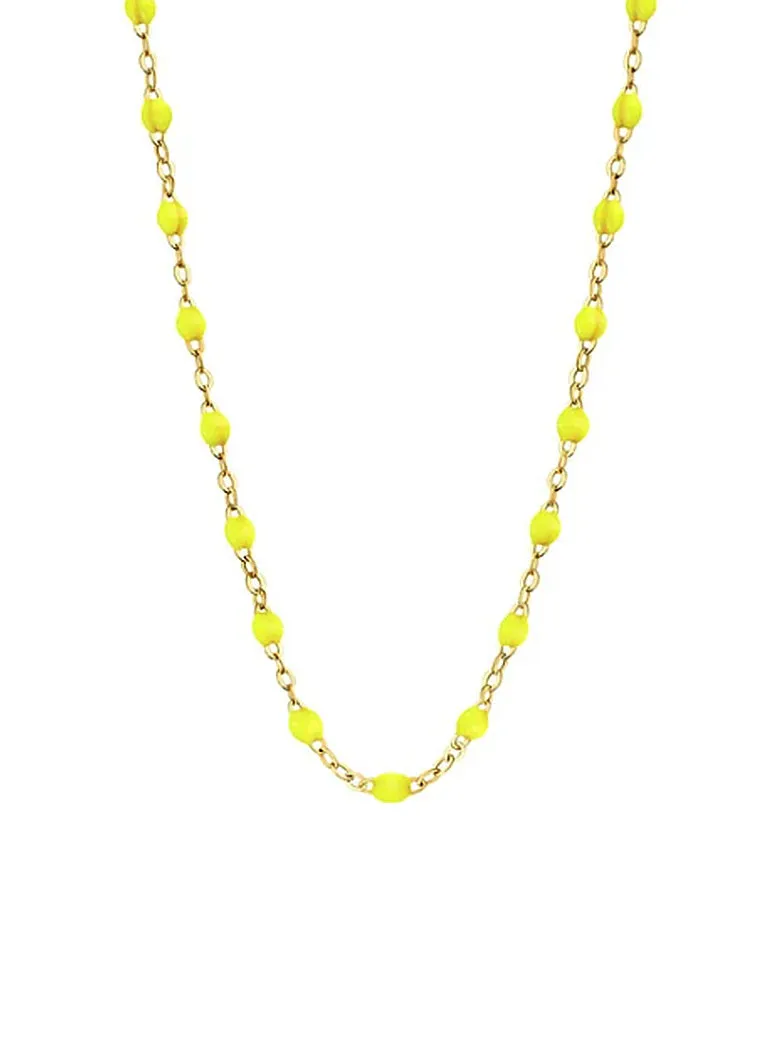 Classic Gigi Lime Yellow Gold Necklace