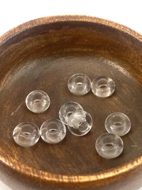 Clear Donut Jade Beads, Sku#BG61