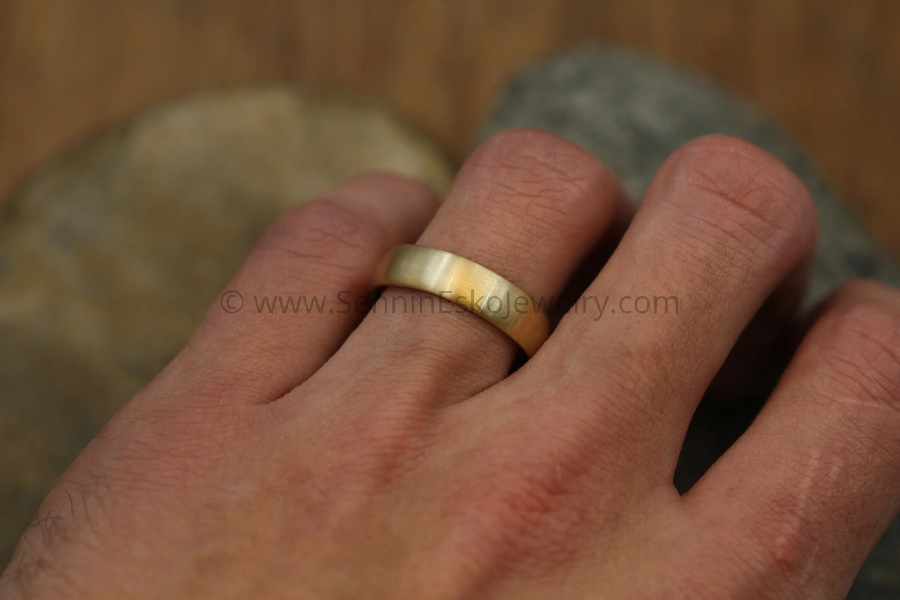 Comfort Fit 14kt Yellow Gold 6x1.7mm Band - Matte Finish