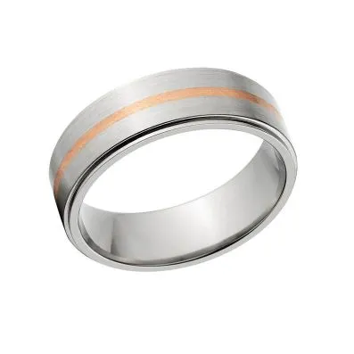 Copper Ring Titanium Wedding Ring Copper Inlay Ring,Copper Jewelry Wedding Ring