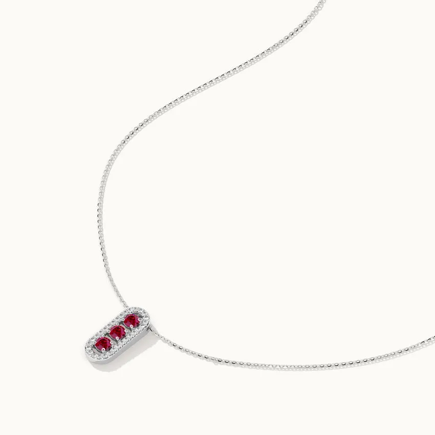 Created Ruby Paperclip Necklace