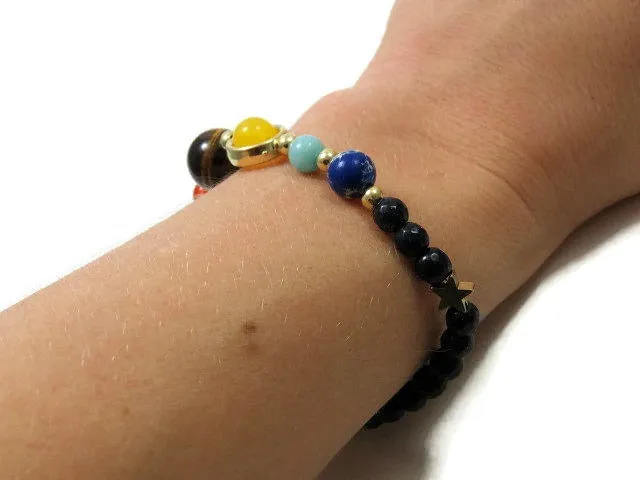 Crystal Solar System Bracelet | Galaxy Bracelet w/ Planet Stones