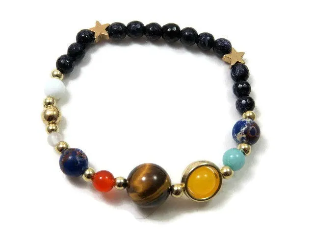 Crystal Solar System Bracelet | Galaxy Bracelet w/ Planet Stones