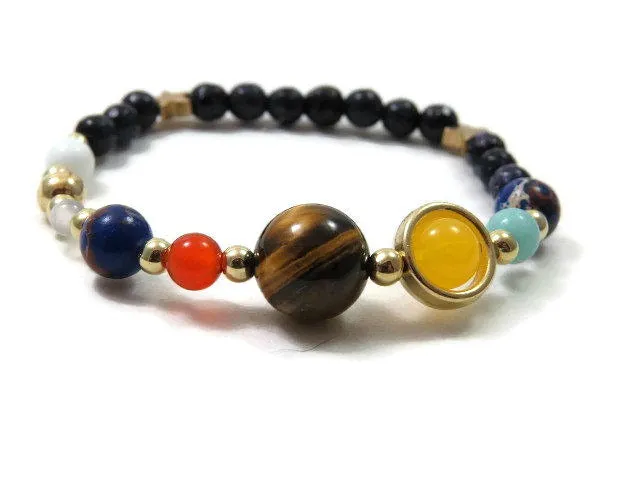 Crystal Solar System Bracelet | Galaxy Bracelet w/ Planet Stones