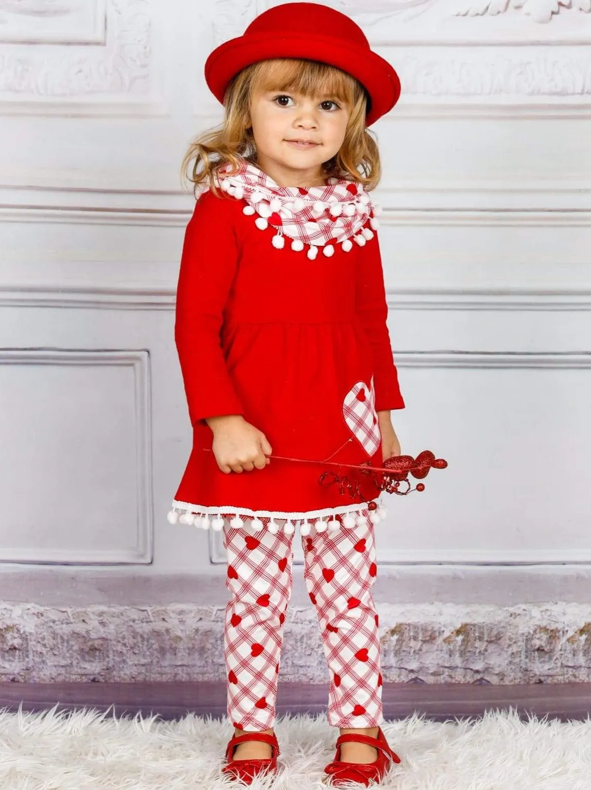 Cupid's Helper Tunic, Scarf and Legging Set