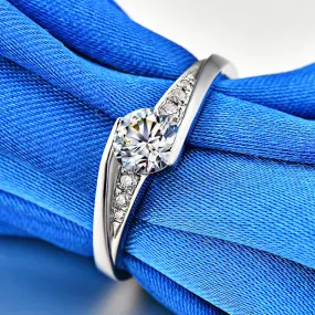 Custom 0.5 Carat Moissanite Diamond Ring for Her