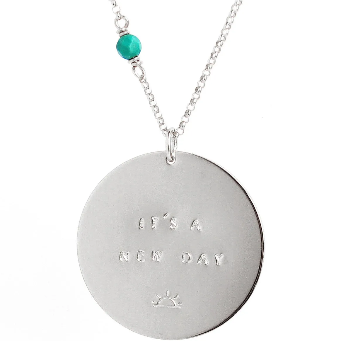 Custom Mantra Coin Necklace | Sterling