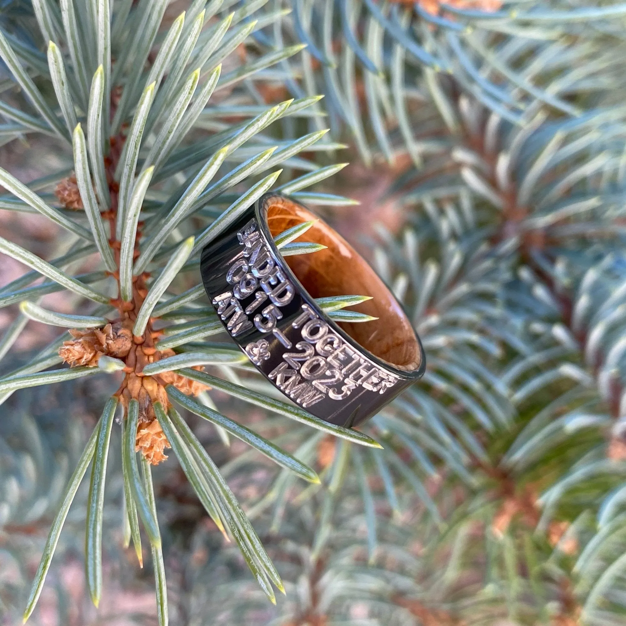 Custom Mens Wedding Bands Black Wedding Rings - USA Made Duck Band Rings