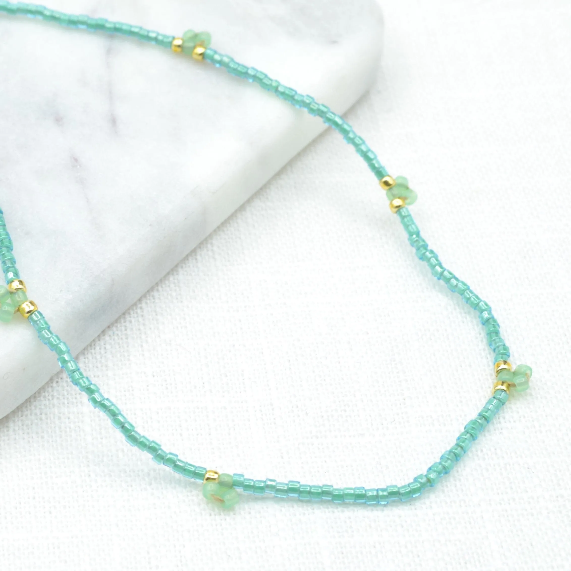 Dainty Aqua Necklace