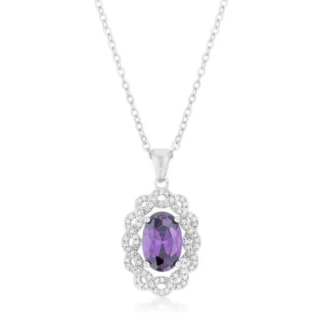 Destry Vintage Amethyst Oval Pendant | 2.5ct