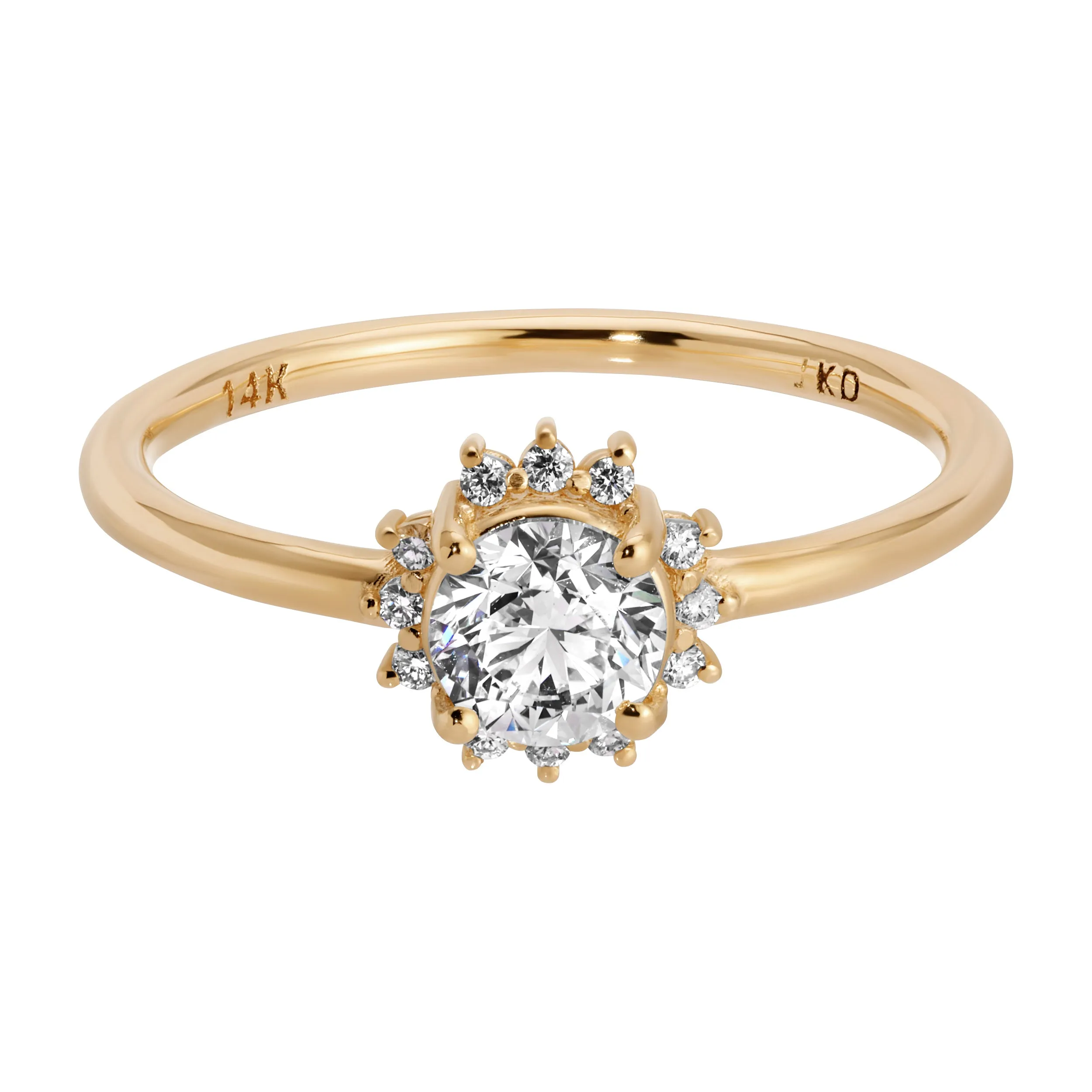 Diamond Sunflower Ring (ready to ship option)*