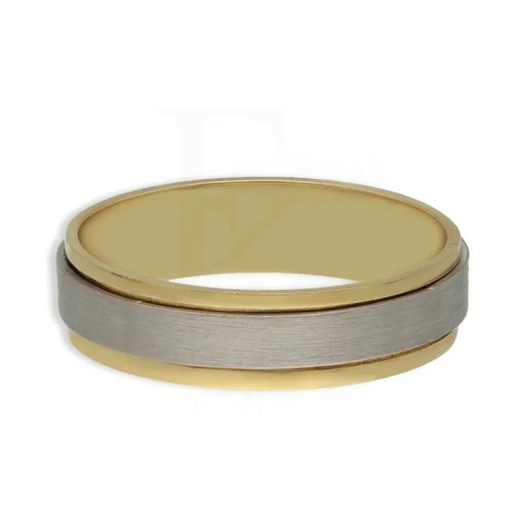 Dual Tone Gold Wedding Band Ring 18KT - FKJRN18K3809