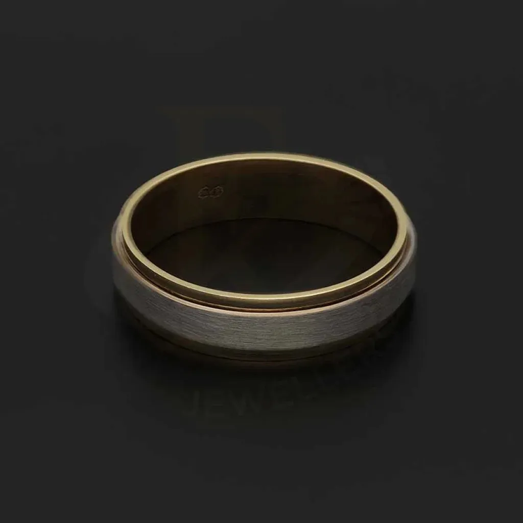 Dual Tone Gold Wedding Band Ring 18KT - FKJRN18K3809