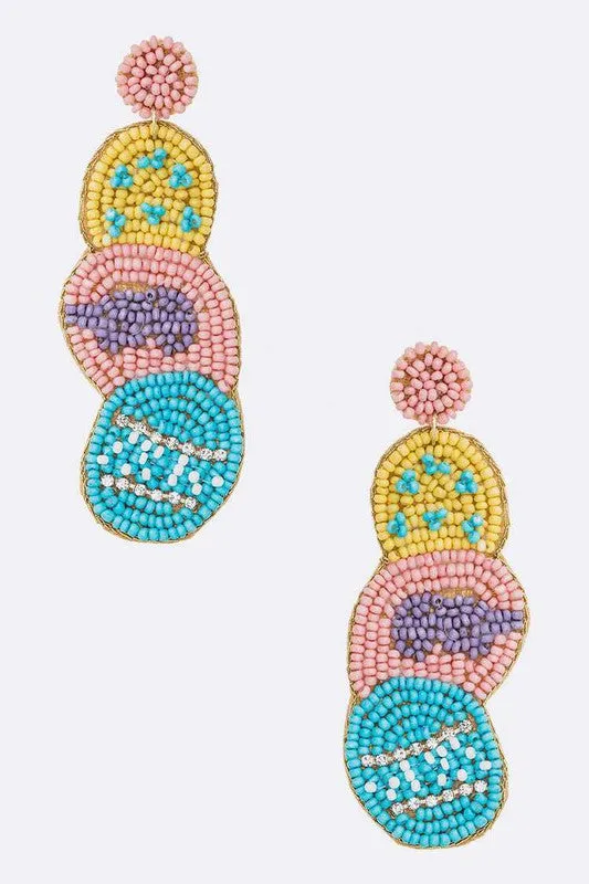 Easter Eggs Beaded Iconic Earrings