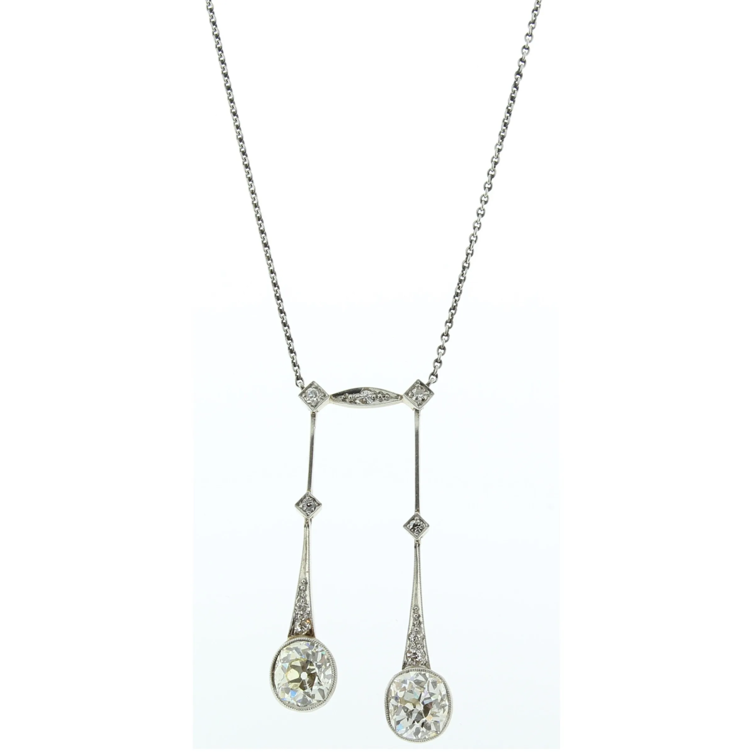 Edwardian Platinum Diamond Necklace