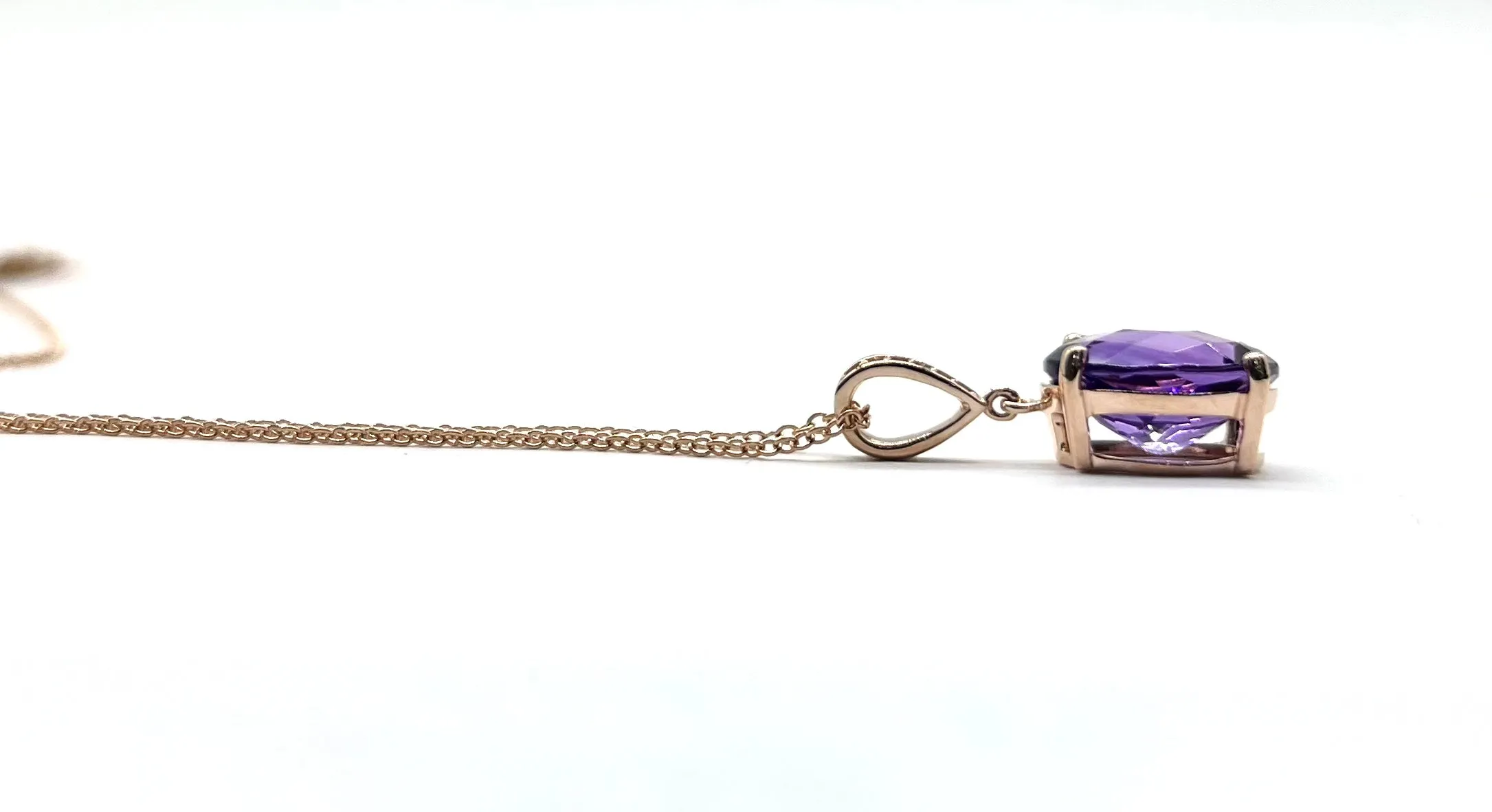 Effy Rose Gold Amethyst Necklace