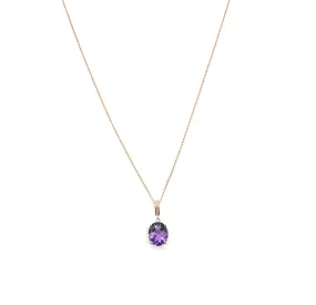 Effy Rose Gold Amethyst Necklace