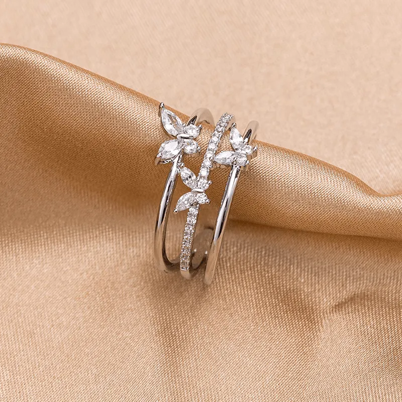 Elegant Sliver Butterfly Ring