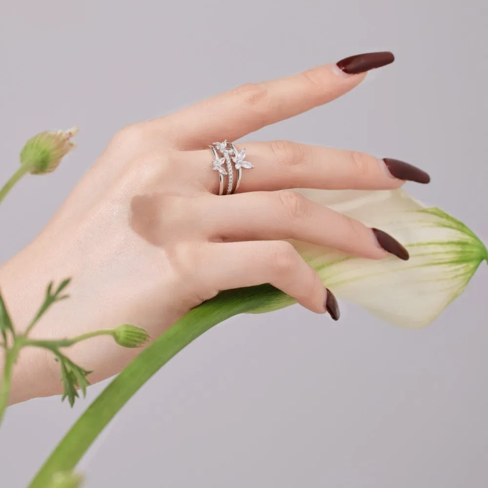 Elegant Sliver Butterfly Ring