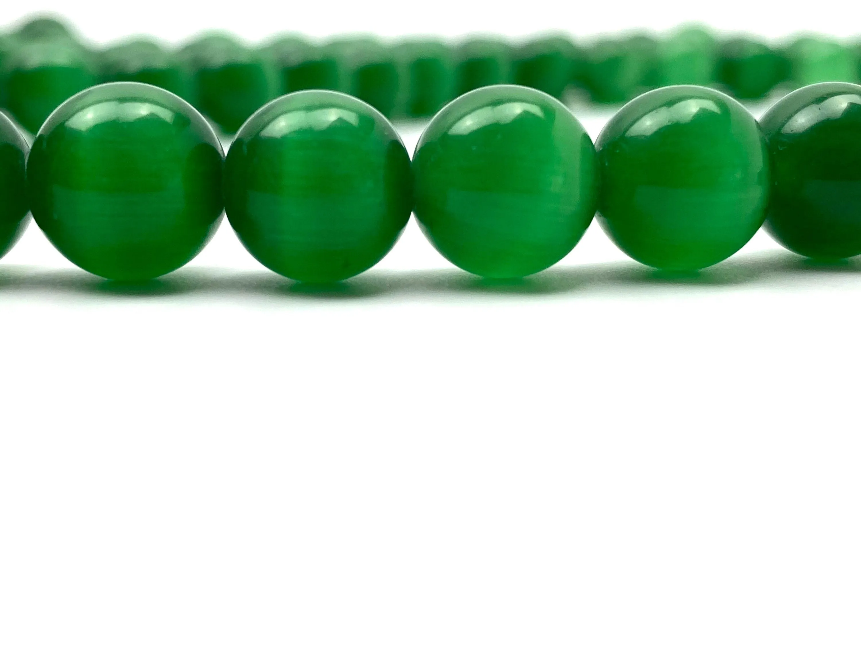 Emerald color changing jade bead strand, SKU# C16