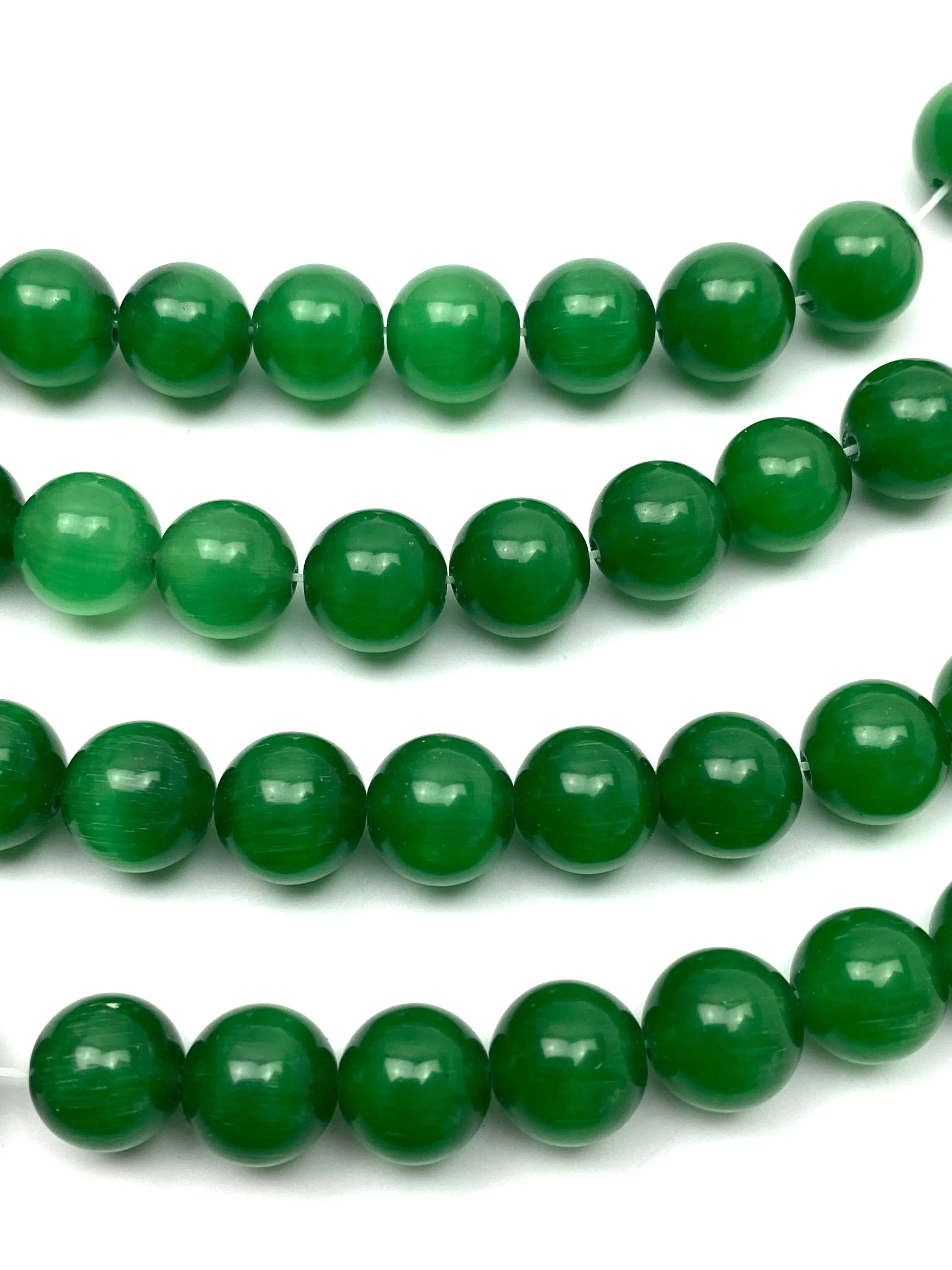 Emerald color changing jade bead strand, SKU# C16