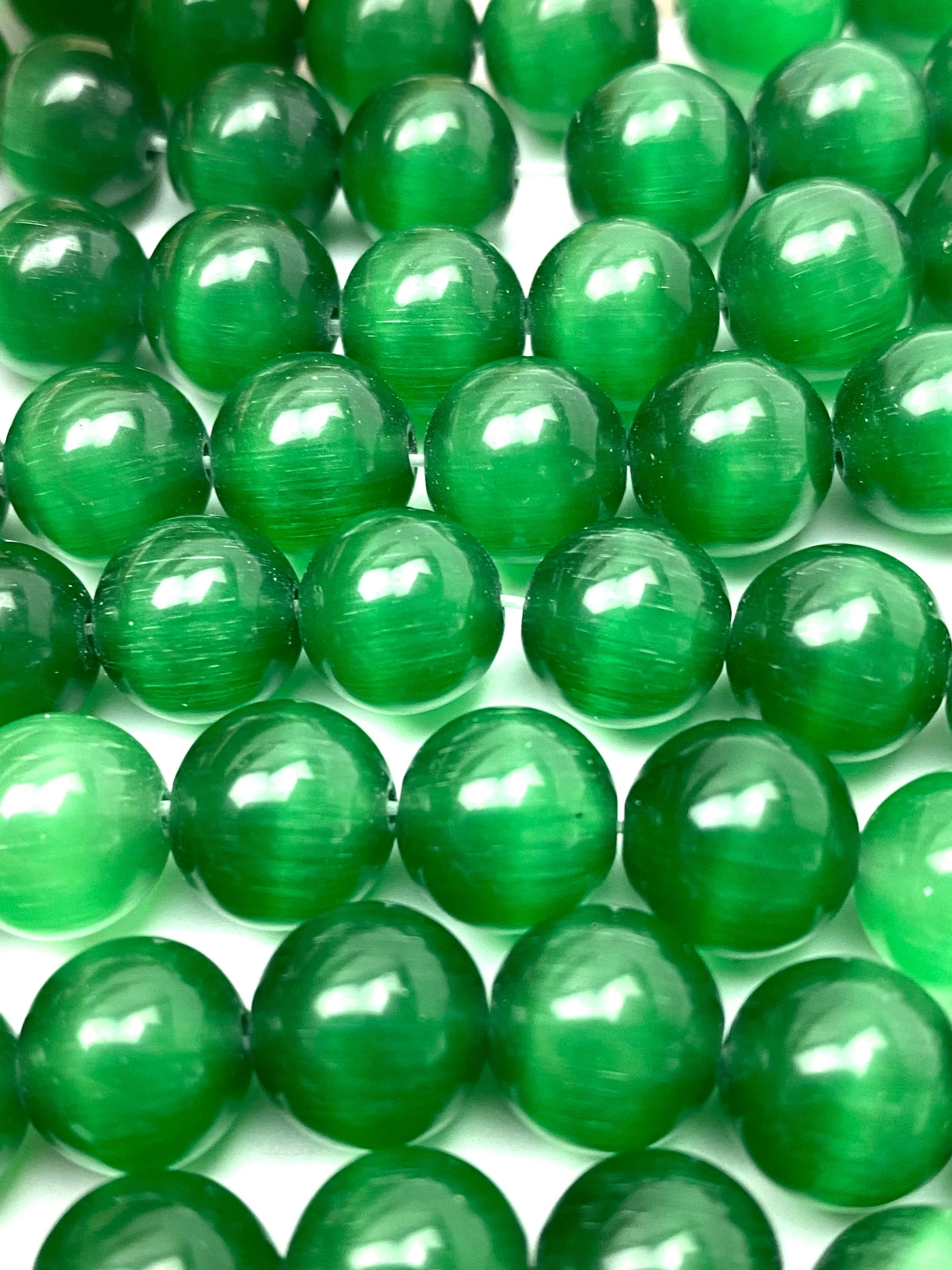 Emerald color changing jade bead strand, SKU# C16