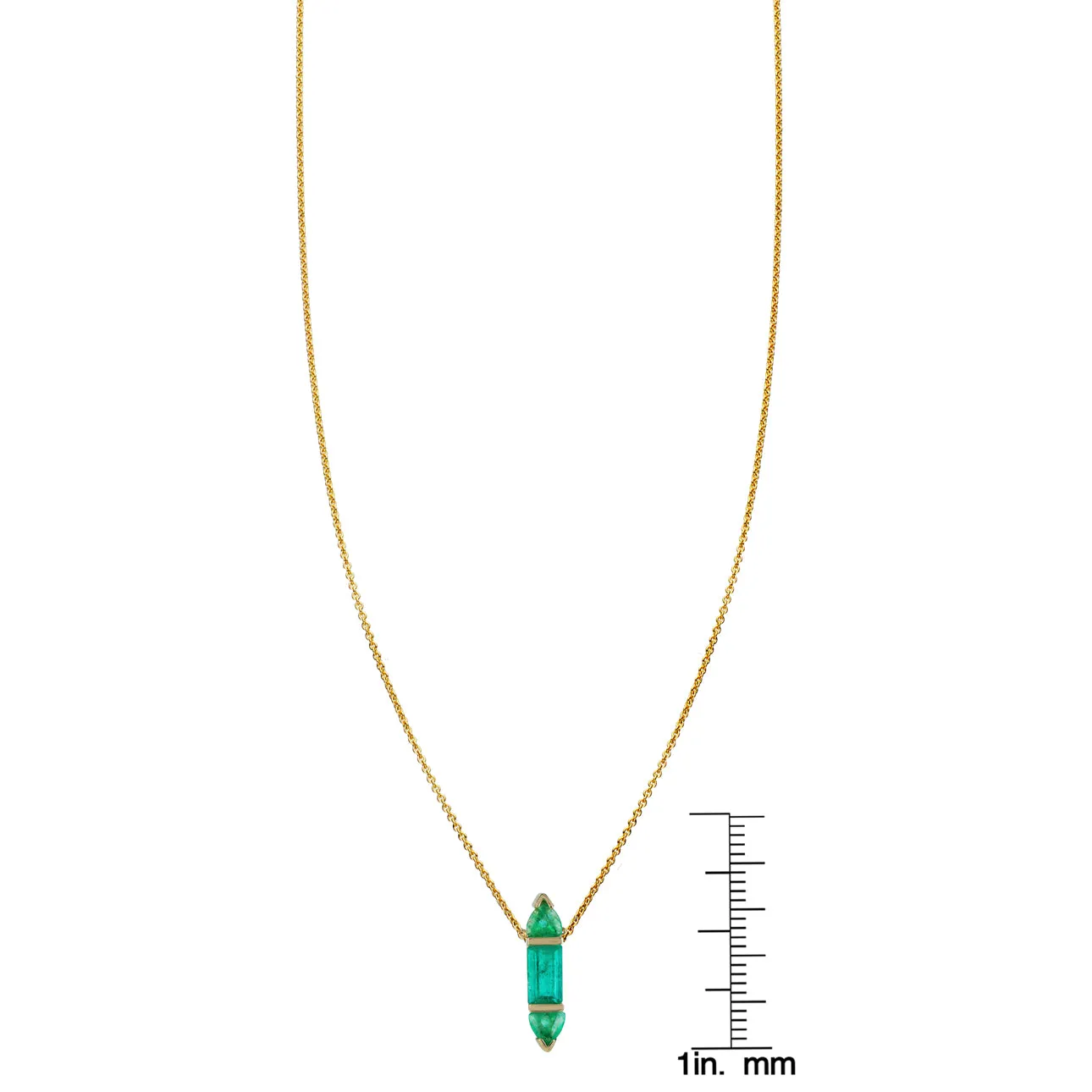 Emerald Window Charm Necklace