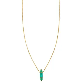 Emerald Window Charm Necklace