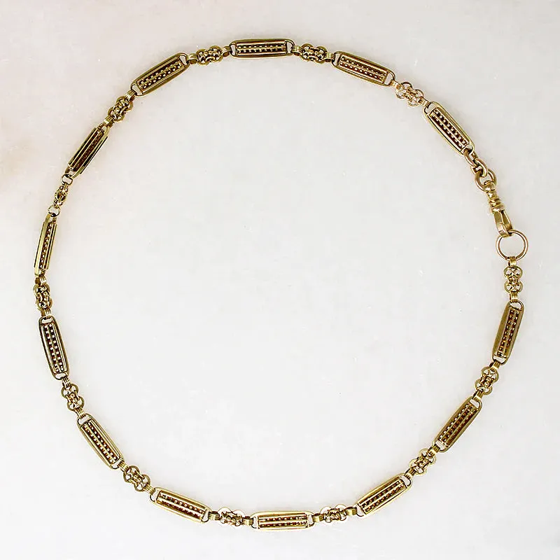 Exceptional English 15ct Gold Fancy Chain by Ancient Influences