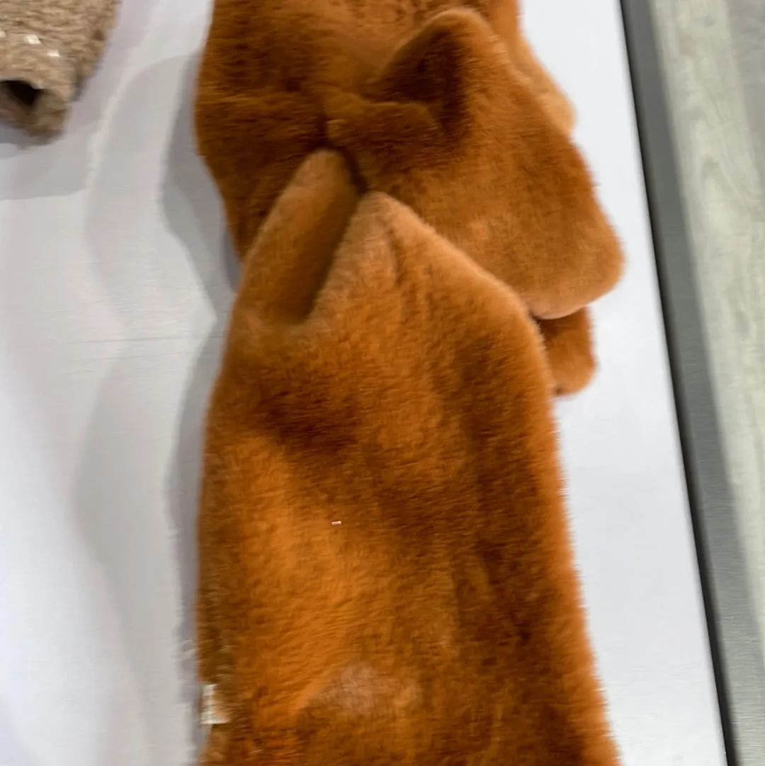 Faux Fur Warm Soft Furry Wrap Around Loophole Scarf