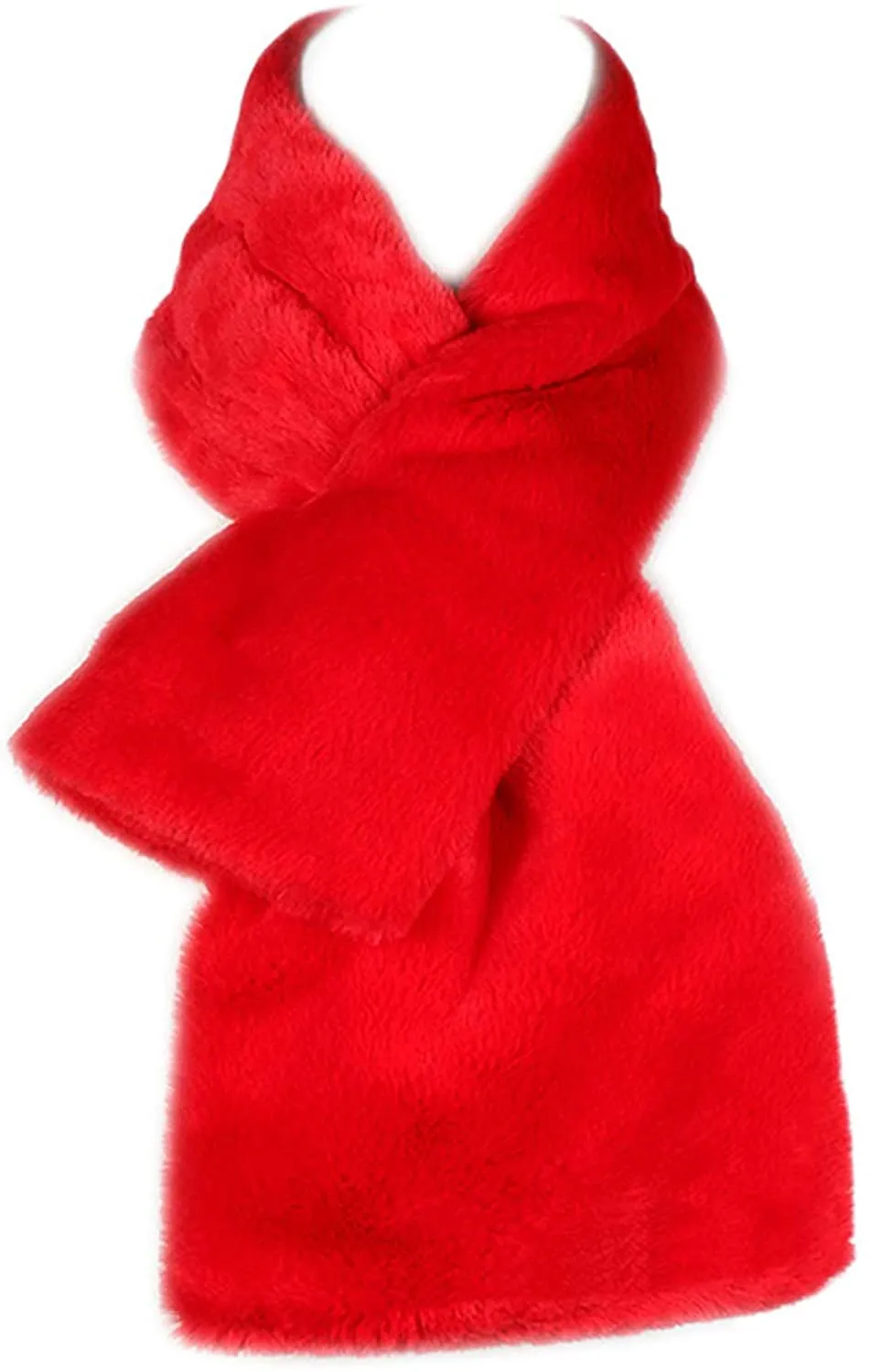 Faux Fur Warm Soft Furry Wrap Around Loophole Scarf