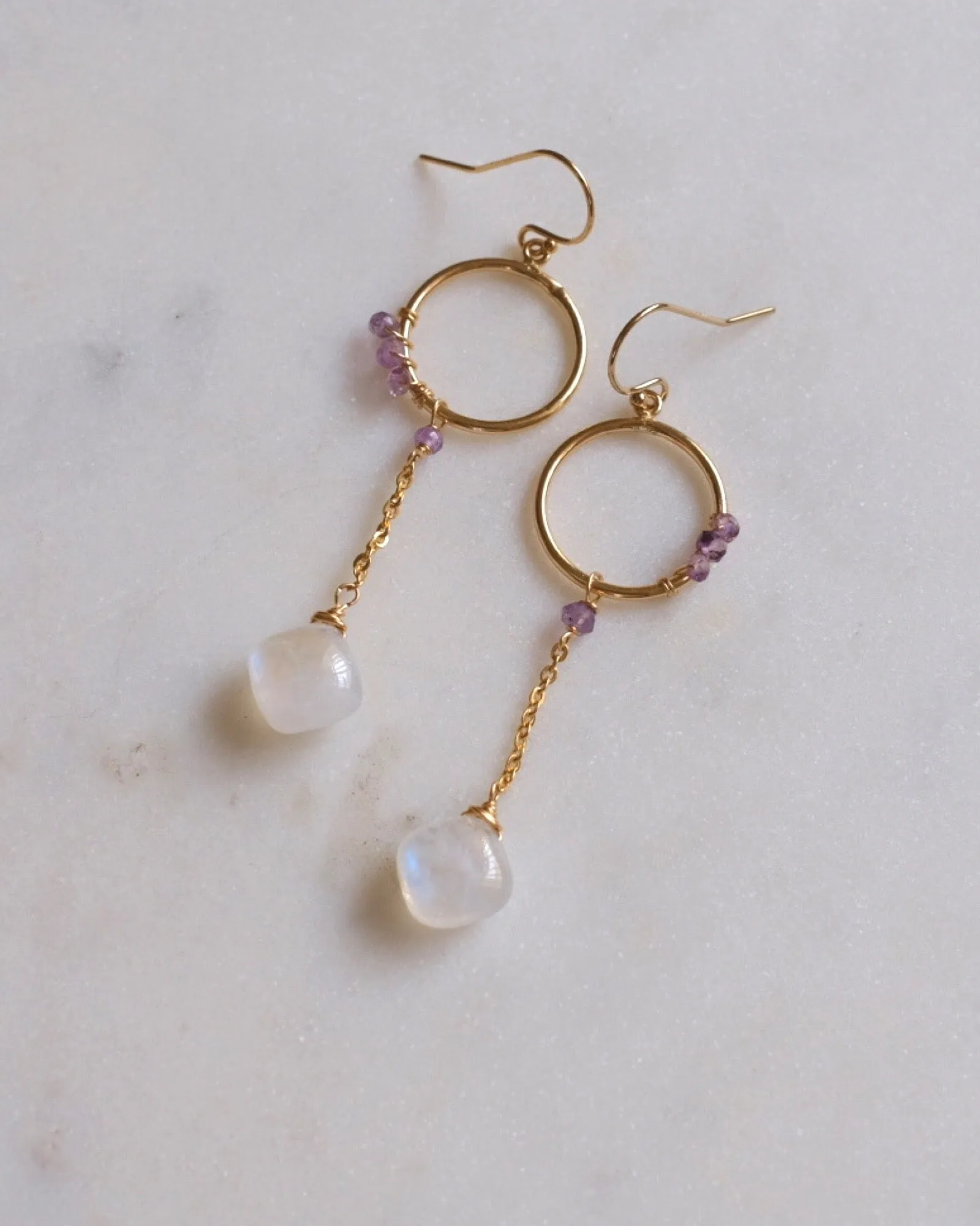 Fiona moonstone earrings